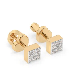 Illusion Earring (Round), 0.11 ct — 102-10063 - Image 5
