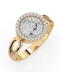 Illusion Ring (Round), 0.15 ct — 101-10073 - Image 4