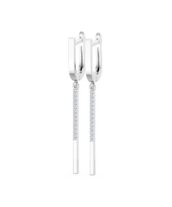 Alternative view of Minimalism Earring, 0.14 ct — 102-10129/6