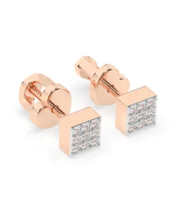 Illusion Earring (Round), 0.11 ct — 102-10063 - Image 8
