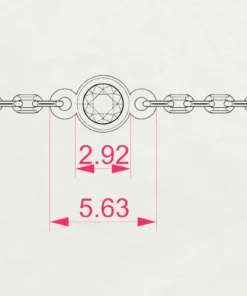 Minimalism Bracelet (Round), 0.14 ct — 105-10008/5(1.9) - Image 10