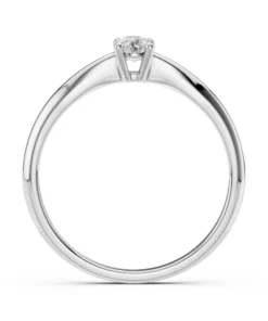Alternative view of Solitaire Ring (Round), 0.2 ct — 101-10021(3.7)