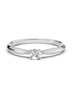 Solitaire Ring (Round), 0.2 ct — 101-10021(3.7) - Image 3