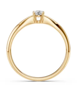 Solitaire Ring (Round), 0.2 ct — 101-10021(3.7) - Image 5