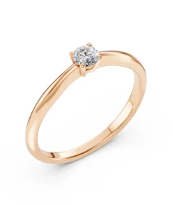 Solitaire Ring (Round), 0.2 ct — 101-10021(3.7) - Image 7