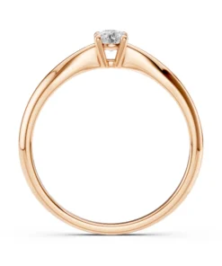 Solitaire Ring (Round), 0.2 ct — 101-10021(3.7) - Image 8