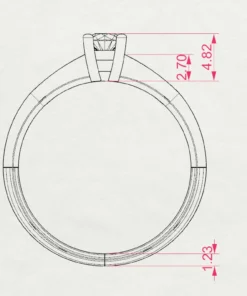 Solitaire Ring (Round), 0.2 ct — 101-10021(3.7) - Image 11