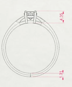 Solitaire Ring (Round), 0.45 ct — 101-10012/1(4.8) - Image 11