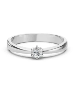 Solitaire Ring (Round), 0.15 ct — 101-10151(3.4) - Image 3