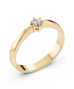 Solitaire Ring (Round), 0.15 ct — 101-10151(3.4) - Image 4
