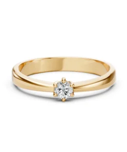 Solitaire Ring (Round), 0.15 ct — 101-10151(3.4) - Image 6