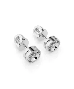 Alternative view of Minimalism Earring (Round), 0.04 ct — 102-10052