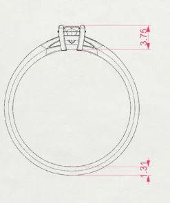 Solitaire Ring (Round), 0.3 ct — 101-10012/1(4.2) - Image 11