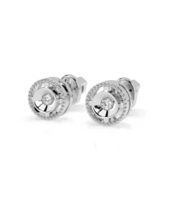 Minimalism Earring (Round), 0.04 ct — 102-10052 - Image 3