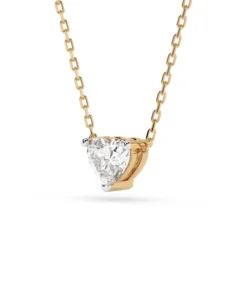 Solitaire Necklace (Heart), 0.3 ct — 104-10066(0.30)HRT - Image 5