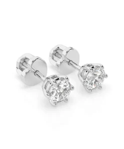 Alternative view of Solitaire Butterfly Earring (Round), 0.6 ct — 102-10027(4.2)