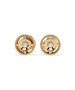 Minimalism Earring (Round), 0.04 ct — 102-10052 - Image 4