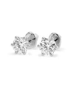 Solitaire Butterfly Earring (Round), 0.6 ct — 102-10027(4.2) - Image 3
