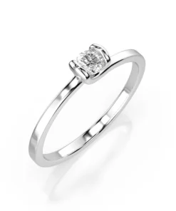 Solitaire Ring (Round), 0.1 ct — 101-10016(3.0)