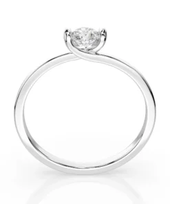Alternative view of Solitaire Ring (Round), 0.1 ct — 101-10016(3.0)