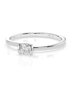 Solitaire Ring (Round), 0.1 ct — 101-10016(3.0) - Image 3