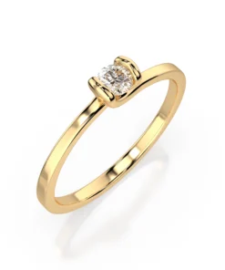 Solitaire Ring (Round), 0.1 ct — 101-10016(3.0) - Image 4