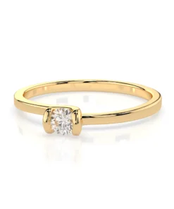 Solitaire Ring (Round), 0.1 ct — 101-10016(3.0) - Image 6