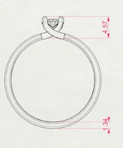 Solitaire Ring (Round), 0.1 ct — 101-10016(3.0) - Image 11