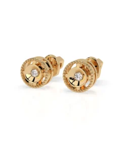 Minimalism Earring (Round), 0.04 ct — 102-10052 - Image 6