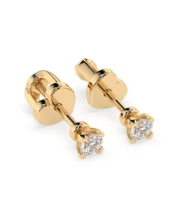 Solitaire Butterfly Earring (Round), 0.2 ct — 102-10089/2(3.0) - Image 5