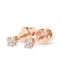 Solitaire Butterfly Earring (Round), 0.2 ct — 102-10089/2(3.0) - Image 9