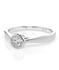 Solitaire Ring (Round), 0.3 ct — 101-10010(4.2) - Image 3