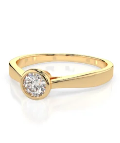 Solitaire Ring (Round), 0.3 ct — 101-10010(4.2) - Image 6