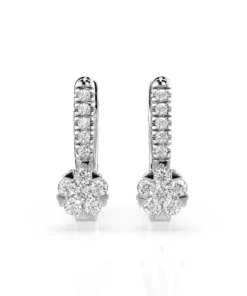 Illusion Earring (Round), 0.06 ct — 102-10015/4(2.0)
