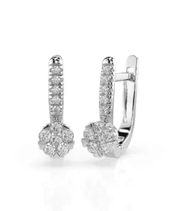 Illusion Earring (Round), 0.06 ct — 102-10015/4(2.0) - Image 3