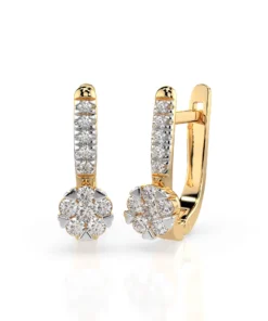 Illusion Earring (Round), 0.06 ct — 102-10015/4(2.0) - Image 6