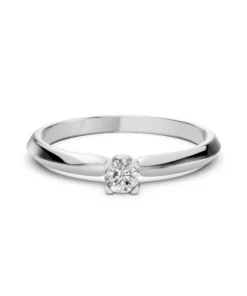 Solitaire Ring (Round), 0.1 ct — 101-10089(3.0) - Image 3