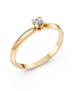 Solitaire Ring (Round), 0.1 ct — 101-10089(3.0) - Image 4