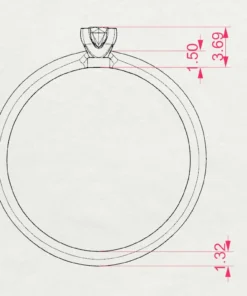 Solitaire Ring (Round), 0.1 ct — 101-10089(3.0) - Image 11