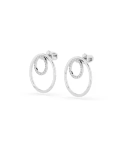 Alternative view of Minimalism Earring (Round), 0.25 ct — 102-10165